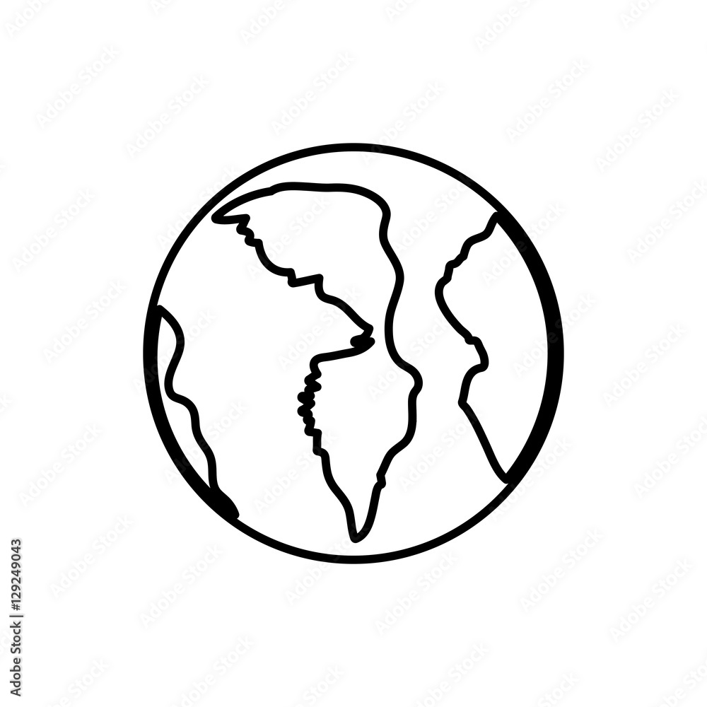 Planet sphere icon. Earth world globe and universe theme. Isolated design. Vector illustration Planet sphere icon. Earth world globe and universe theme. Isolated design. Vector illustration