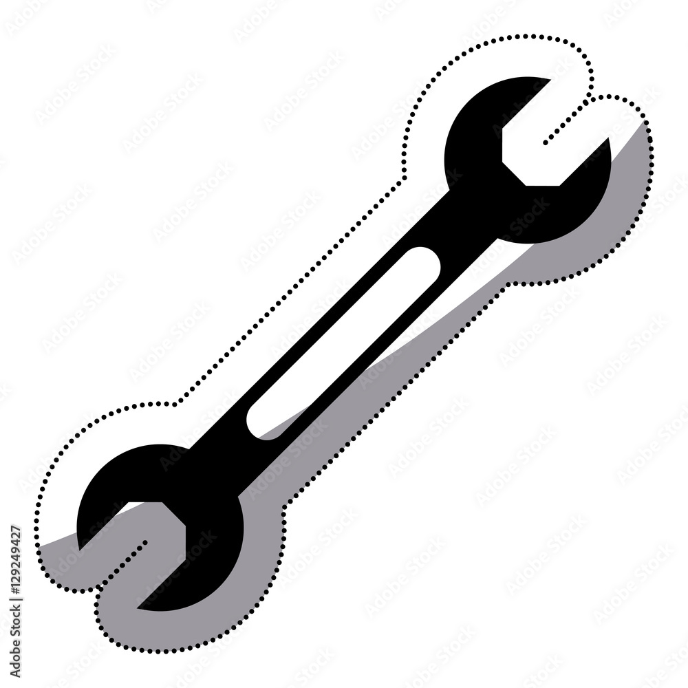 Wrench icon. Tool instrument repair and construction theme. Isolated design. Vector illustration Wrench icon. Tool instrument repair and construction theme. Isolated design. Vector illustration