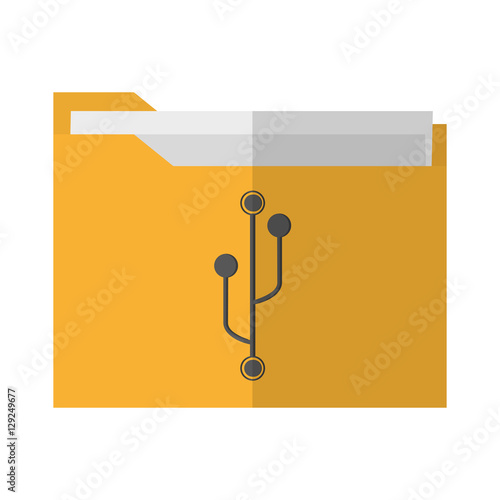 File icon. Folder document data archive and storage theme. Isolated design. Vector illustration