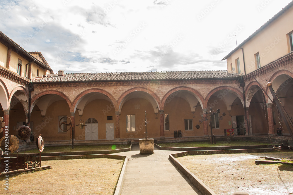 ancient church corridor in Siena