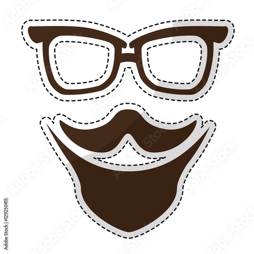 hipster man icon image vector illustration design 