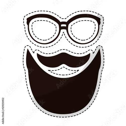 hipster man icon image vector illustration design 