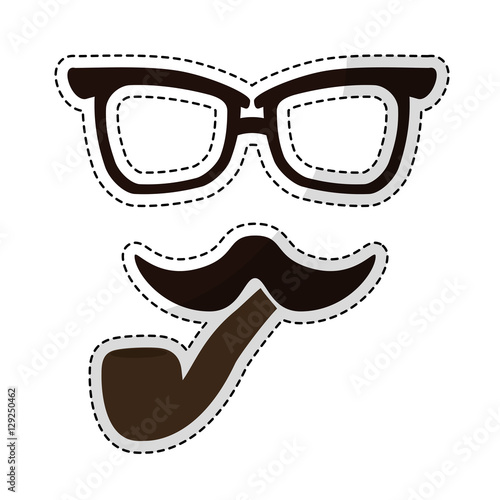 hipster man icon image vector illustration design 