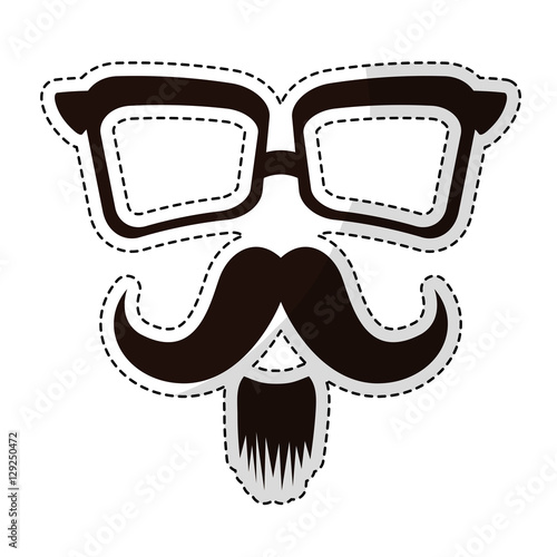 hipster man icon image vector illustration design 