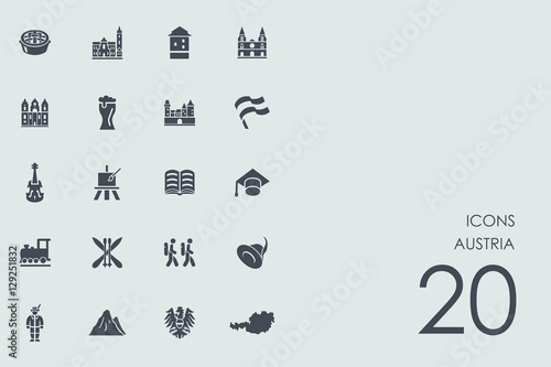 Set of Austria icons