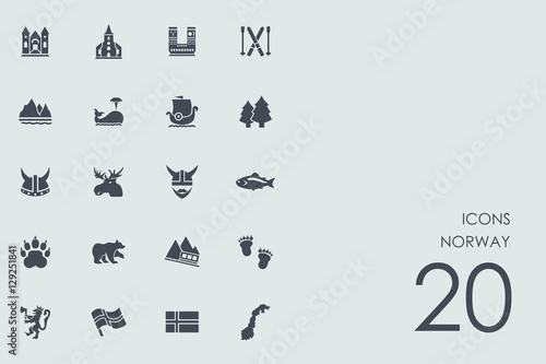 Set of Norway icons