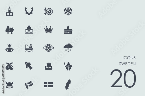 Set of Sweden icons