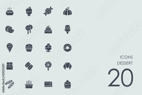 Set of dessert icons