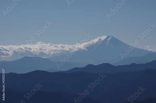 A cloud like volcanic fumes, Mt. Fuji
