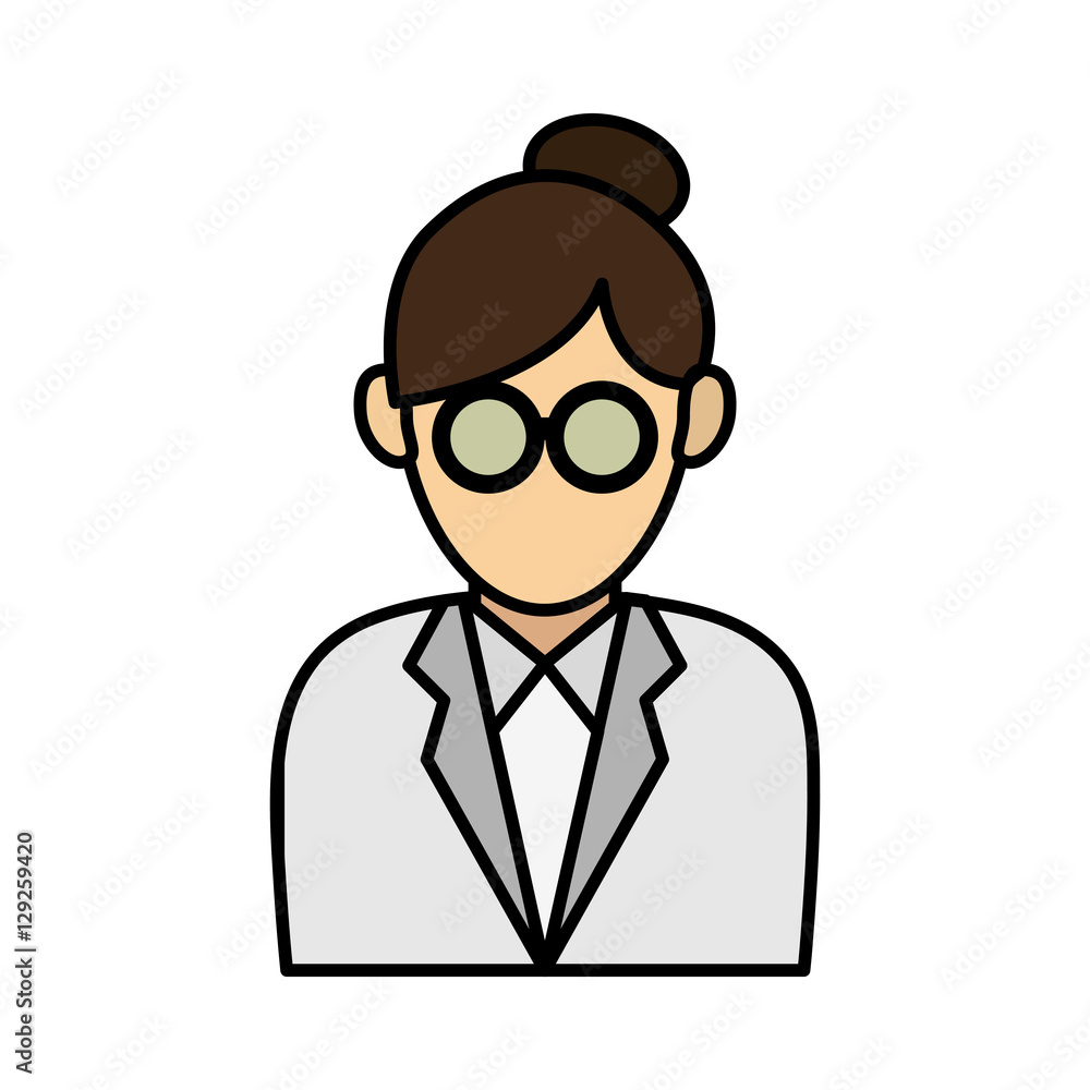 Woman doctor icon. Medical health care hospital and emergency theme. Isolated design. Vector illustration