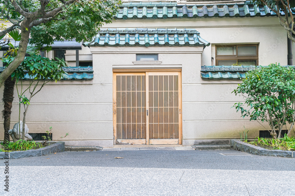 wood home door - japanese style
