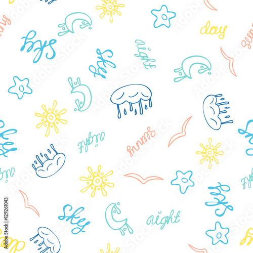 Weather seamless pattern