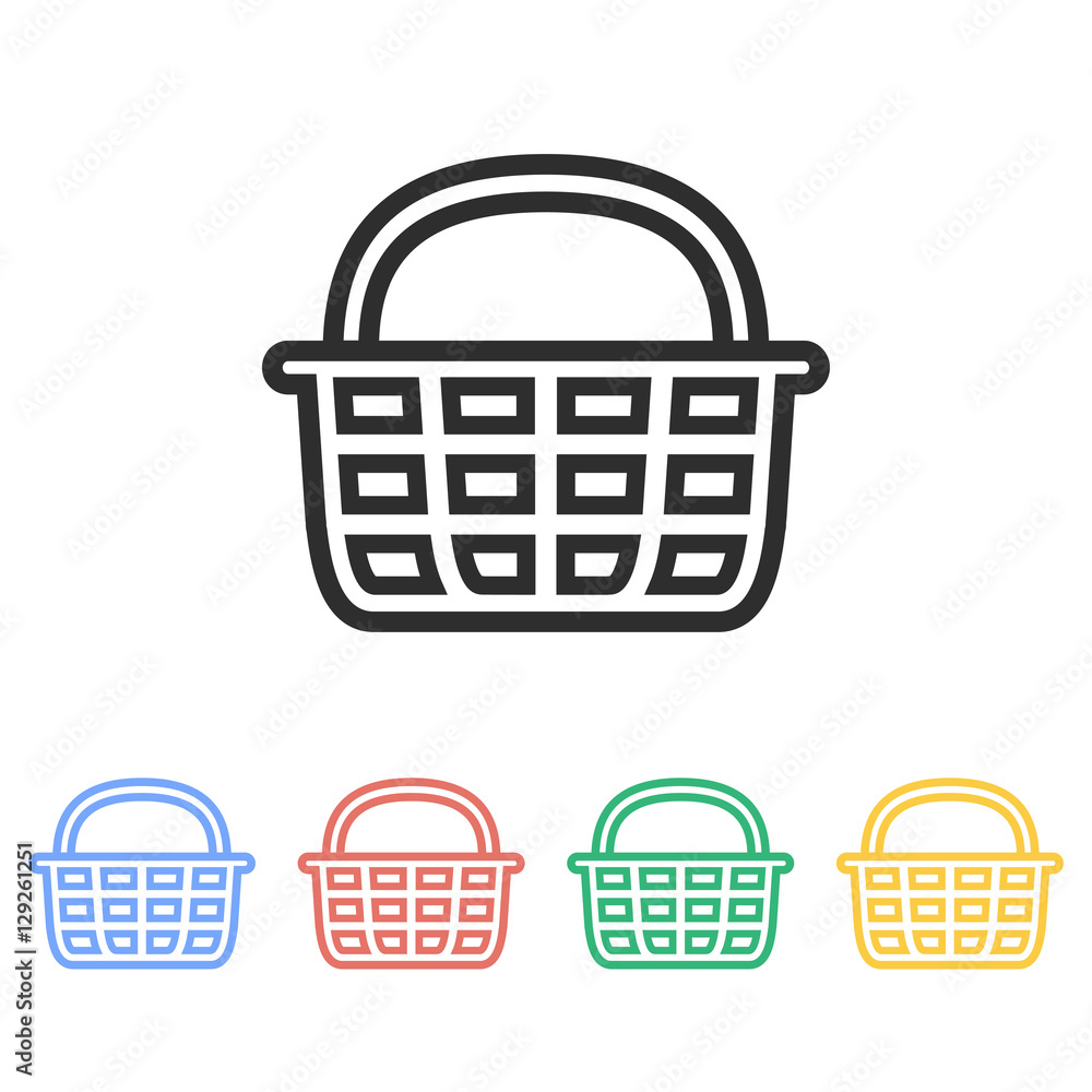 Shopping basket - vector icon. Shopping basket - vector icon.