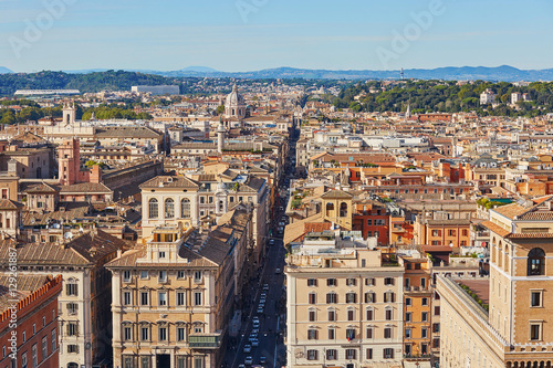 Aerial scenic view of Rome, Lazio, Italy