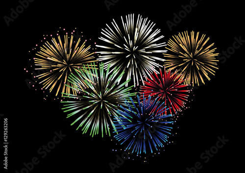 Feuerwerk / Silvester Vektor Hintergrund