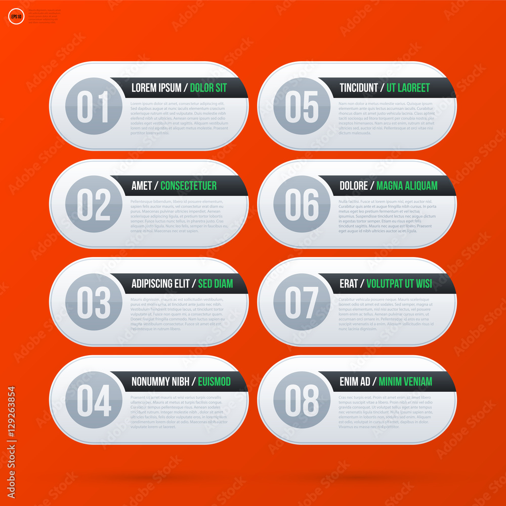 Corporate business banners and options template on bright orange background. Useful for presentations and advertising. Corporate business banners and options template on bright orange background. Useful for presentations and advertising.