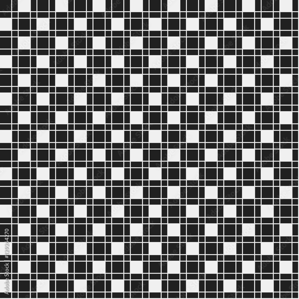 Simple pixelated pattern with monochrome geometric shapes. Useful for textile and interior design. Strict neutral style. Simple pixelated pattern with monochrome geometric shapes. Useful for textile and interior design. Strict neutral style.