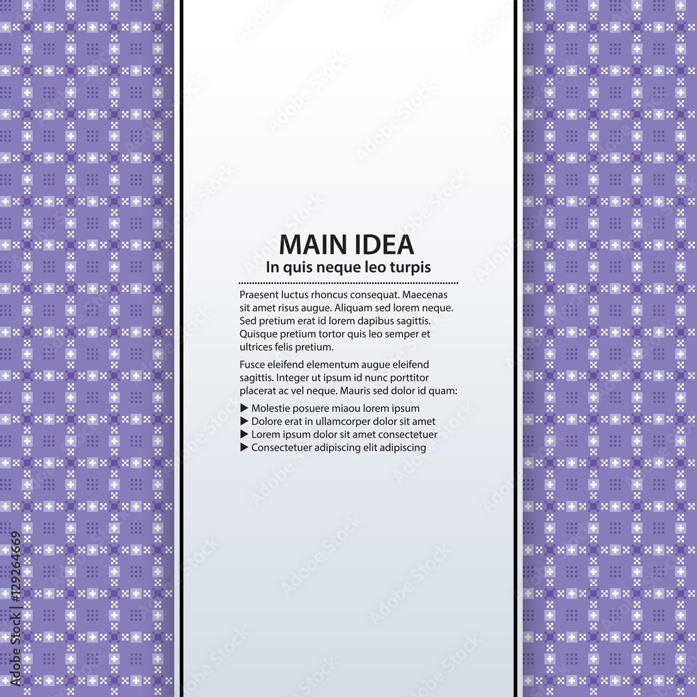 Fototapeta premium Text background with colorful pixelated pattern. Useful for presentations, advertising and web design.