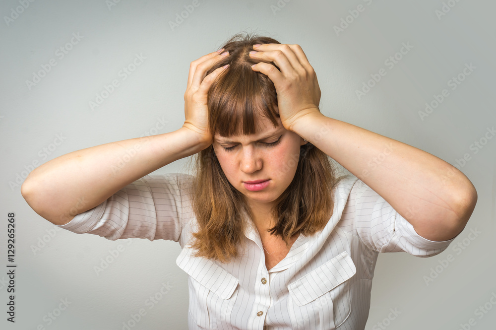 Young disappointed woman in depression Young disappointed woman in depression