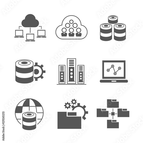 data analytics, network icons