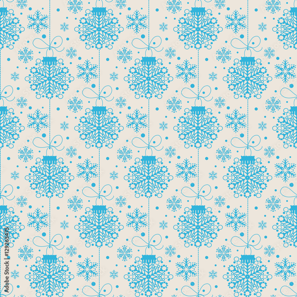 Christmas background blue color template gift wrapping vector