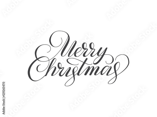 Merry christmas hand drawn lettering