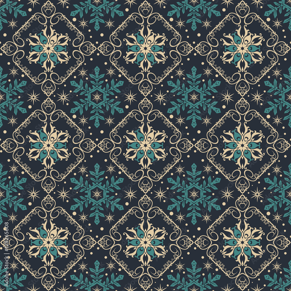 template gift wrapping dark christmas pattern vector image template gift wrapping dark christmas pattern vector image