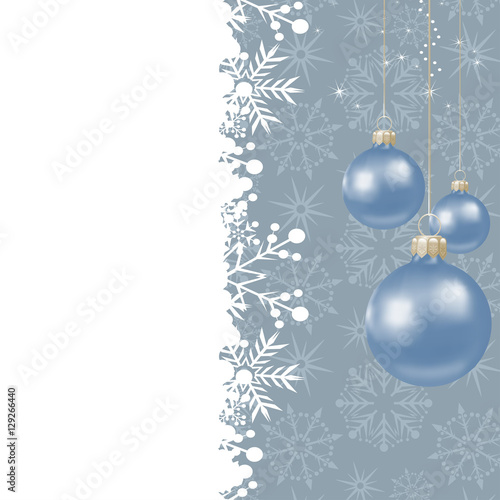 Christmas Festive background with grey balls 