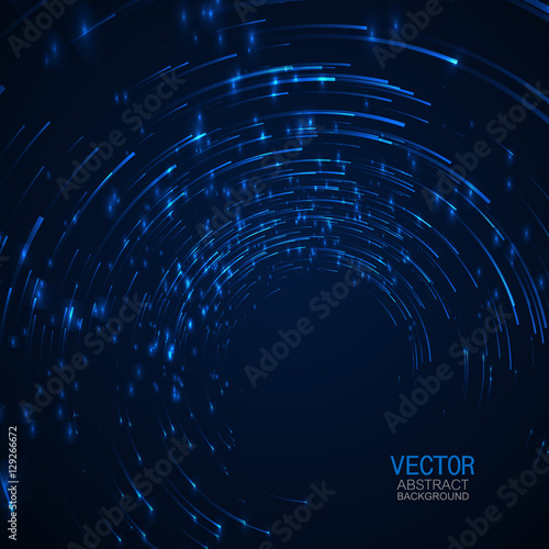 Vector background. Abstract neon glowing shapes. Digital graphic for brochure, website, flyer, print, poster, other design