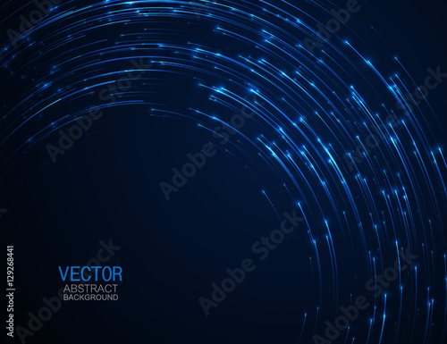 Vector background. Abstract neon glowing shapes