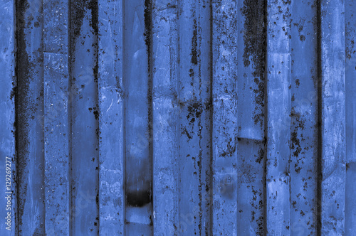rough and rusty blue light grayish bluish indigo corrugated iron © SSCHNITTLABOR