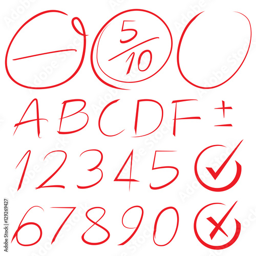 grade result, highlighter elements