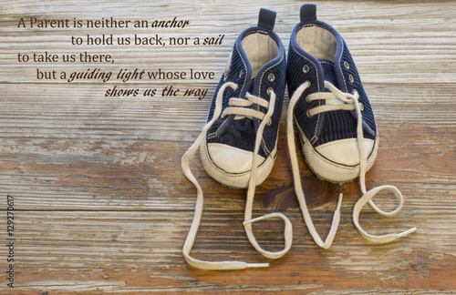 Parent Poem With Cute Shoes With The Word LOVE Written With The Laces