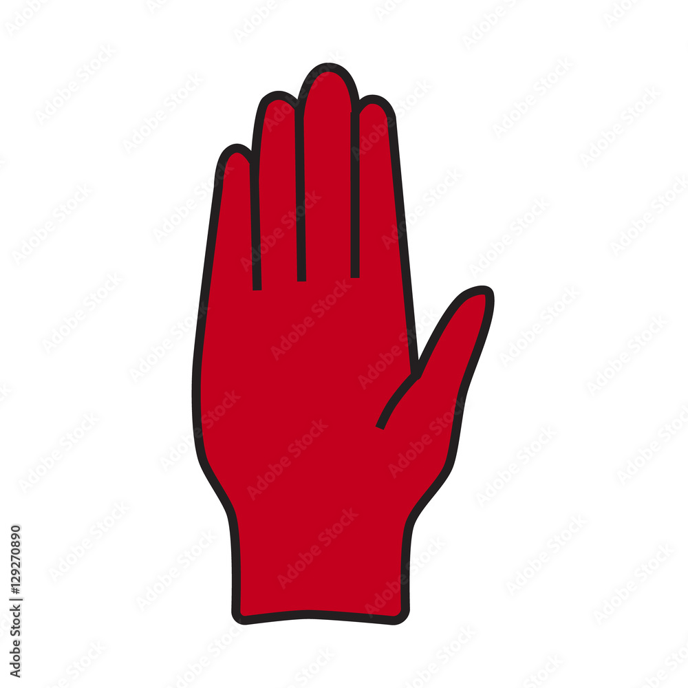 Obraz premium Stop hand vector