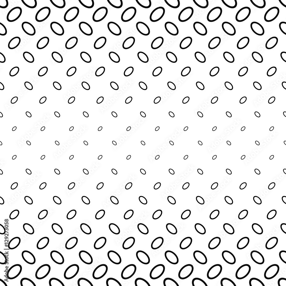 Abstract monochrome ellipse ring pattern design