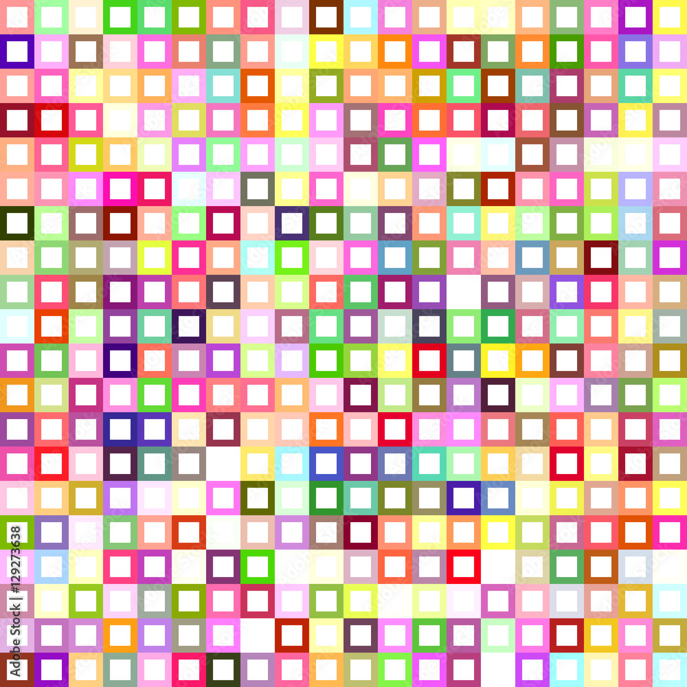 Fototapeta premium Colorful abstract square pattern background