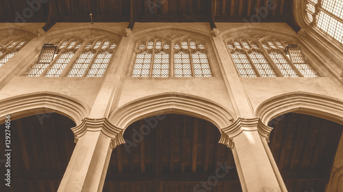 SS Peter and Paul parish church Gallery low angle Sepia Tone Nor