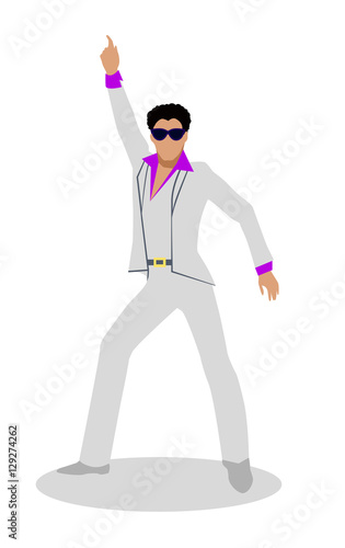 Disco Dancer Vector Illustration in Flat Design