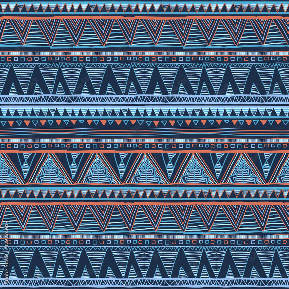 ethnic-boho-seamless-pattern-tribal-art-aztec-print-border-ornament-background-texture-wrapping-wallpaper-vector-ethnic-seamless-blue-dark-stock-vector-adobe-stock
