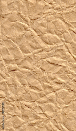 Creased wrinkled kraft pape...