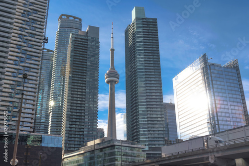 Canvas Print Skyline of Toronto with CN Tower