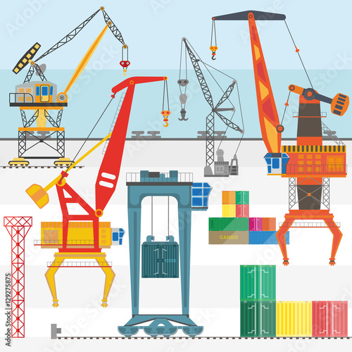sea transportation and logistic infographics.