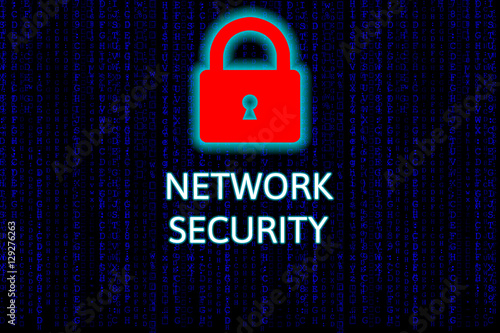 Cyber security network concept, network security.