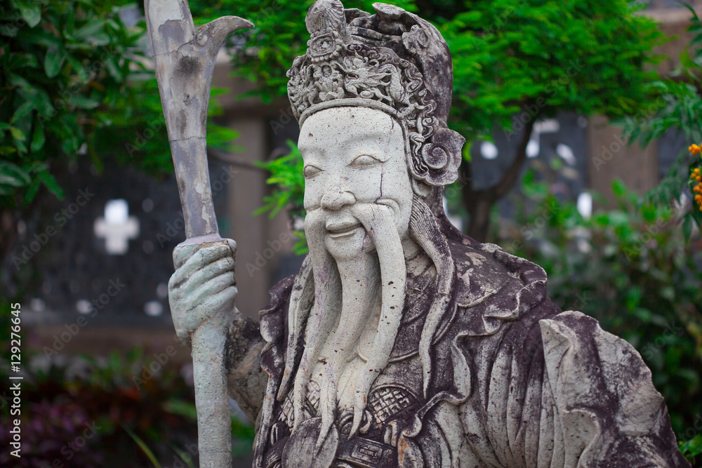 Chinese Warrior Statue In grand palace