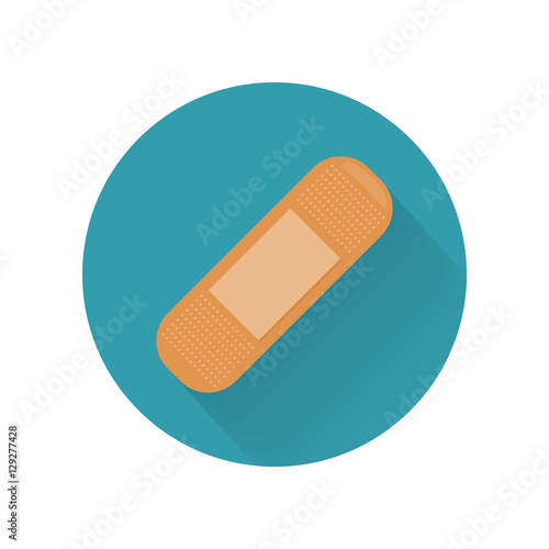 Cross Medical Plaster Isolated. Adhesive Bandage.