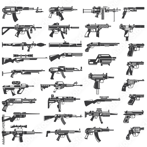 weapon collection, gun, machine gun, automatic weapon
