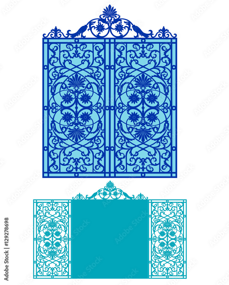 laser cut wedding invitation Stock Vector | Adobe Stock