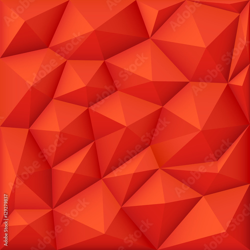 Red 3d polygon vector background  modern origami texture