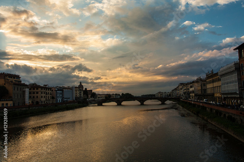 sunset view of Ponte Vecchio