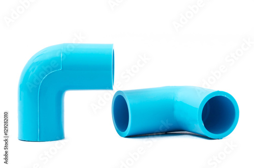 Blue plastic pvc pipe